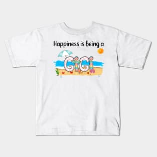 Happiness Is Being A Gigi Summer Beach Happy Mother's Day T-Shirt Kids T-Shirt